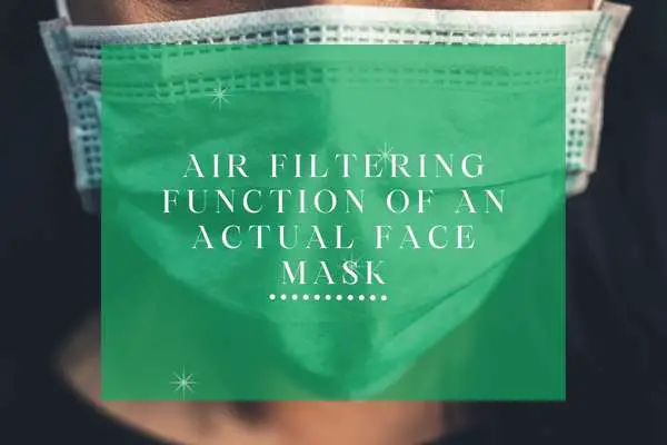 Air Filtering function of an Actual Face Mask