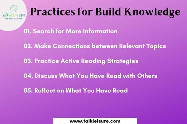 Practices for Build Knowledge