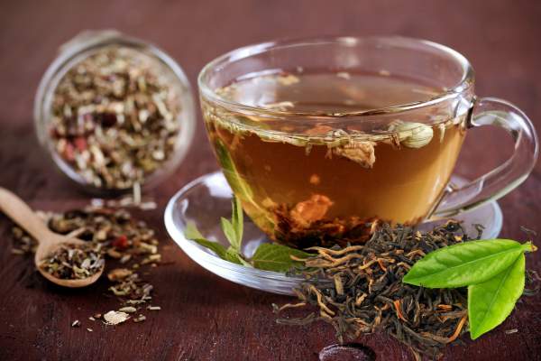 Herbal Teas Mixed With Traditional Tea