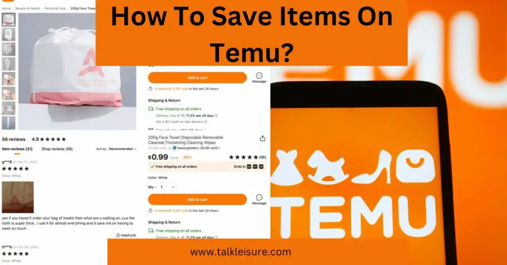 How To Save Items On Temu?