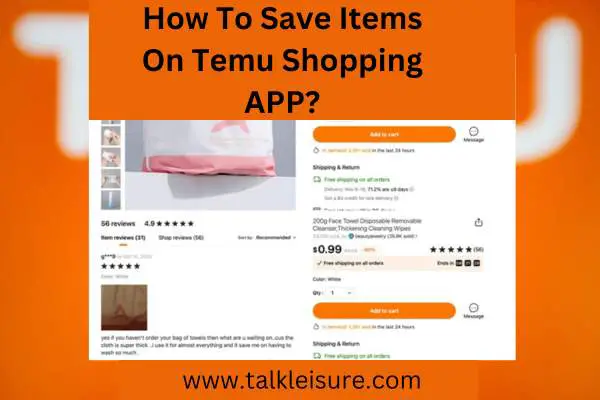 How To Save Items On Temu Shopping APP?