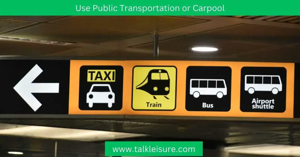 Use Public Transportation or Carpool