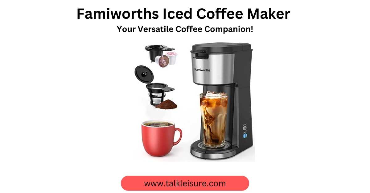  Famiworths Iced Coffee Maker, Hot and Cold Coffee Maker Single  Serve for K Cup and Ground, with Descaling Reminder and Self Cleaning, Iced  Coffee Machine for Home, Office and RV, Light