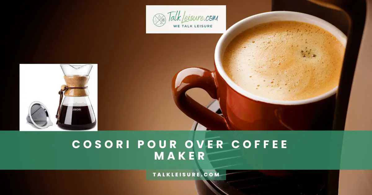 COSORI Pour Over Coffee Maker & Electric Kettle Set - 34oz Glass Pot With Stainless Steel Filter