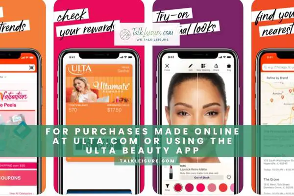 For Purchases Made Online At ulta.com Or Using The Ulta Beauty App