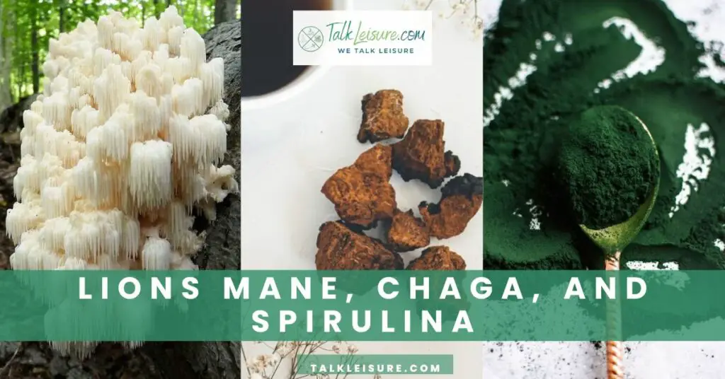 Lions Mane, Chaga, and Spirulina